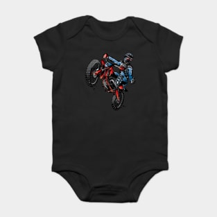 Dirtbike Motocross USA Rider Baby Bodysuit